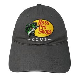 Bass Pro Shops Club Slideback Baseball Cap Gray One Size Adjustable Embroidered